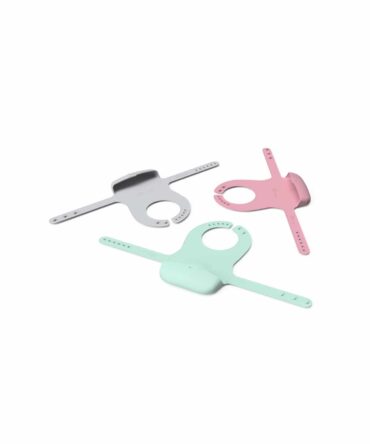 Babero de silicona plegable Everyday Baby gris