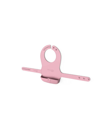 Babero de silicona plegable Everyday Baby rosa