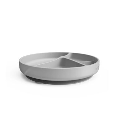 Plato silicona con compartimentos y ventosa Everyday baby gris