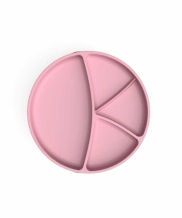 Plato silicona con compartimentos y ventosa Everyday baby rosa