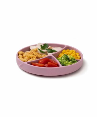 Plato silicona con compartimentos y ventosa Everyday baby rosa