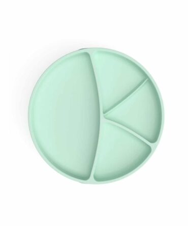 Plato silicona con compartimentos y ventosa Everyday baby verde