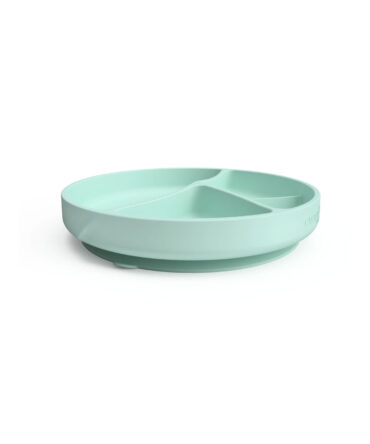 Plato silicona con compartimentos y ventosa Everyday baby verde