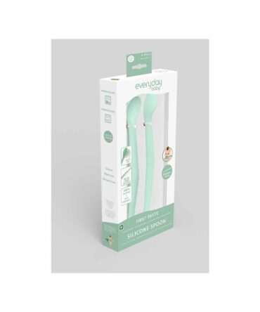 Pack 2 cucharas de silicona everyday baby verde