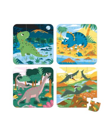 Set 4 puzzles evolutivos Janod dinosaurios