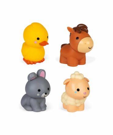 Juguete de baño 4 lanzadores de agua animales de la granja
