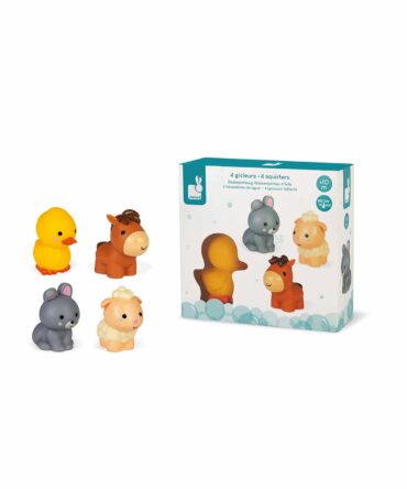Juguete de baño 4 lanzadores de agua animales de la granja