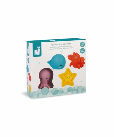 Juguete de baño 4 lanzadores de agua animales del mar