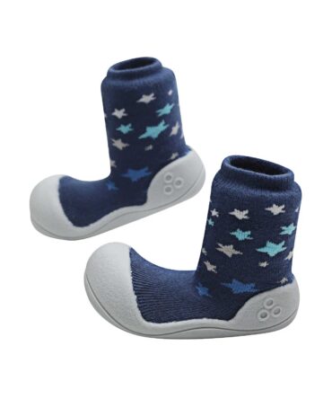 Attipas calcetín con suela goma Twinkle estrellas azul