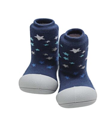 Attipas calcetín con suela goma Twinkle estrellas azul