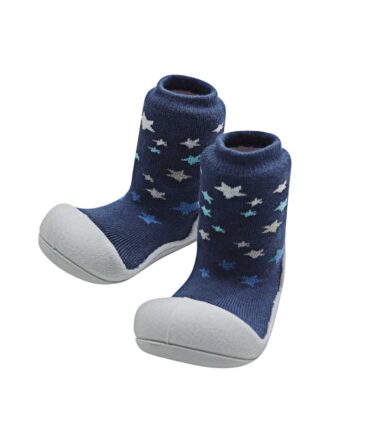 Attipas calcetín con suela goma Twinkle estrellas azul