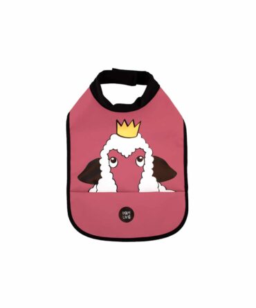 Babero de Cuello Alto Baby Livia Oveja Rojo Vino