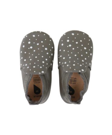 Bobux zapatos suela blanda bebé Grey/Silver Spots