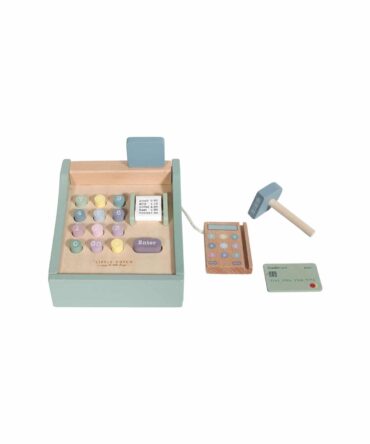 Caja registradora con escáner de juguete menta Little Dutch
