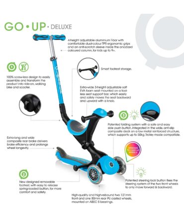 Patinete Go Up deluxe rosa pastel