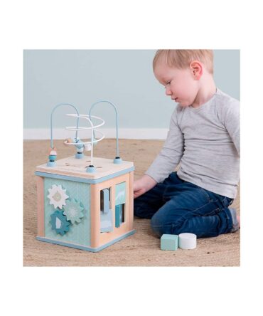 Cubo de actividades adventure azul Little Dutch