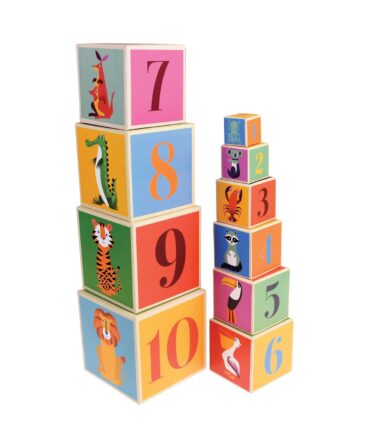 Bloques Apilables numeros y letras Colorful creatures