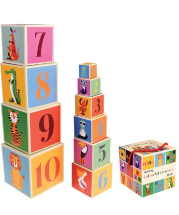 Bloques Apilables numeros y letras Colorful creatures