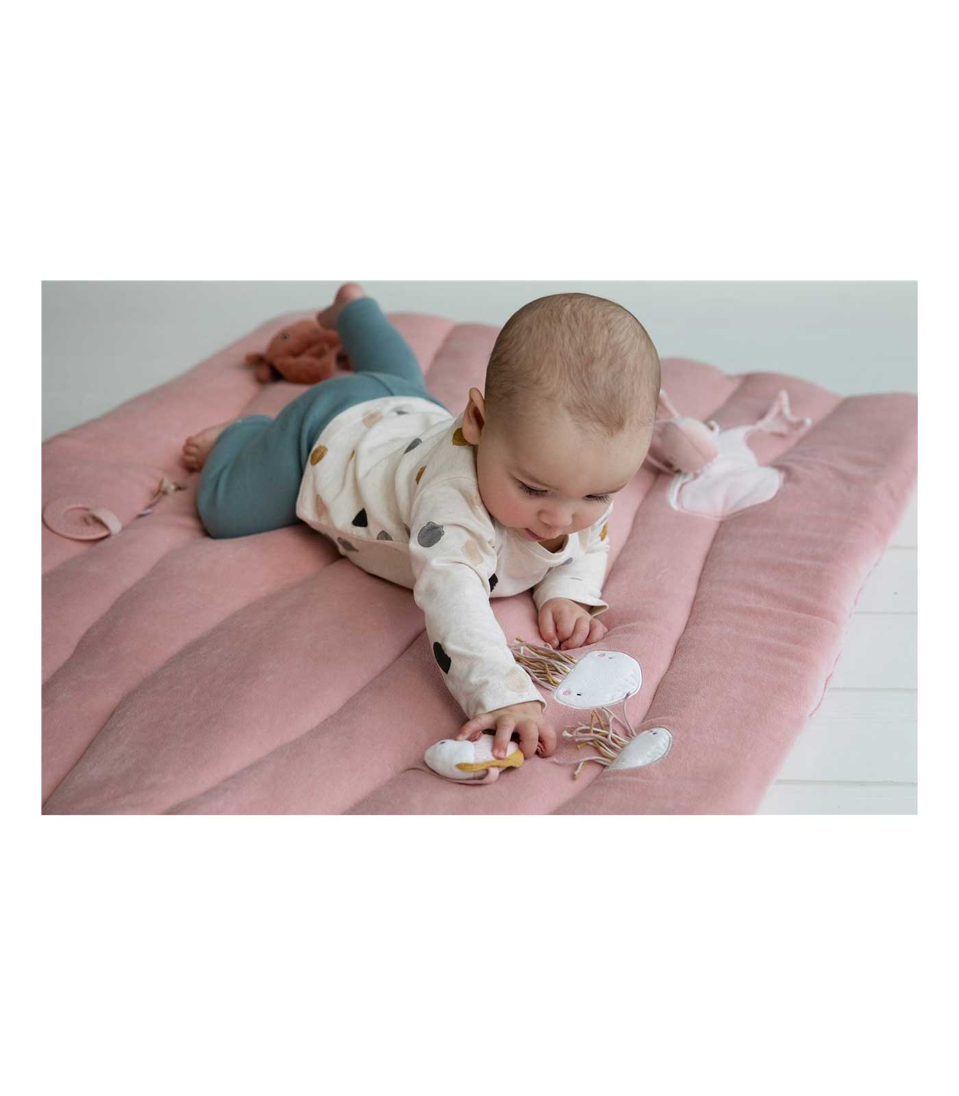 Manta de juegos para bebés rosa - LITTLE DUTCH