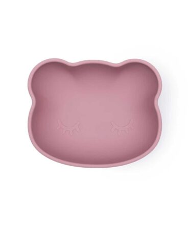 Bol con ventosa Oso dusty rose