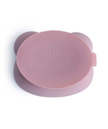 Bol con ventosa Oso dusty rose