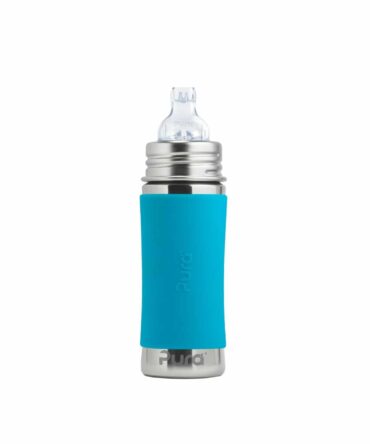 Biberón de acero inoxidable Pura 325ml Tetina +6m