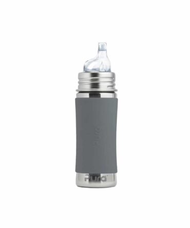 Biberón de acero inoxidable Pura 325ml Tetina +6m