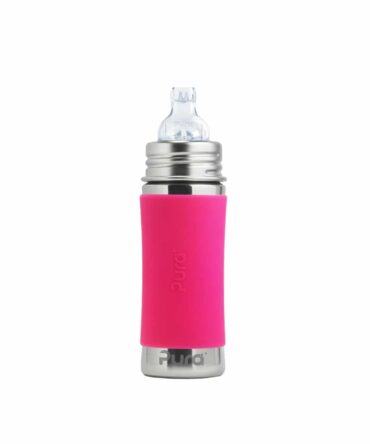 Biberón de acero inoxidable Pura 325ml Tetina +6m