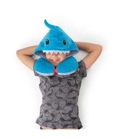 Collar cervical para niños con capucha Tiburón