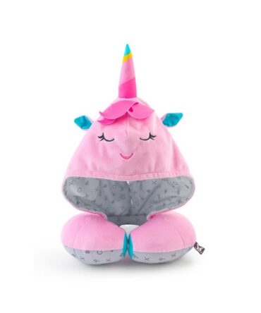 Collar cervical para niños con capucha unicornio