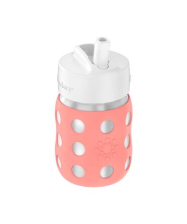Botella inox Lifefactory tapa straw 235ml cantalope