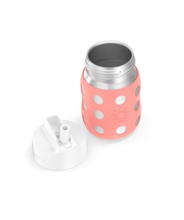 Botella inox Lifefactory tapa straw 235ml cantalope