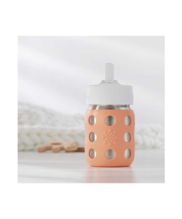 Botella inox Lifefactory tapa straw 235ml cantalope