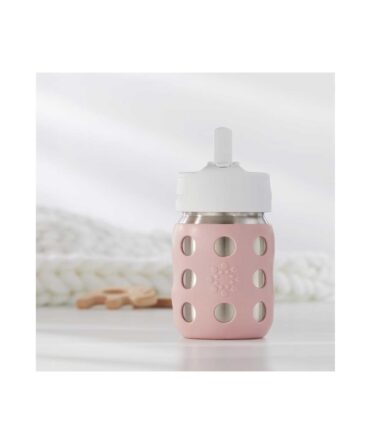 Botella inox Lifefactory tapa straw 235ml desert rose