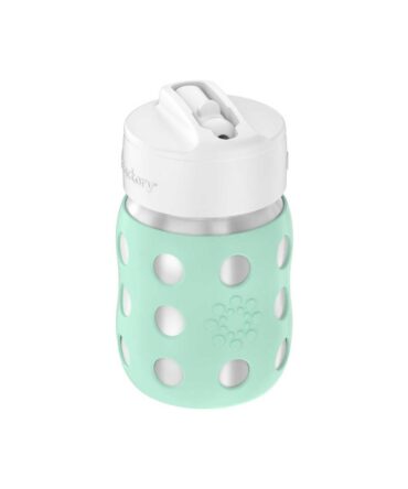 Botella inox Lifefactory tapa straw 235ml mint