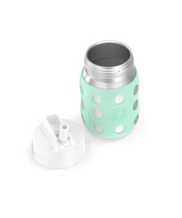Botella inox Lifefactory tapa straw 235ml mint