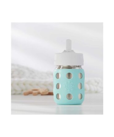 Botella inox Lifefactory tapa straw 235ml mint