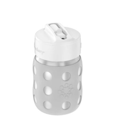 Botella inox Lifefactory tapa straw 235ml Stone grey