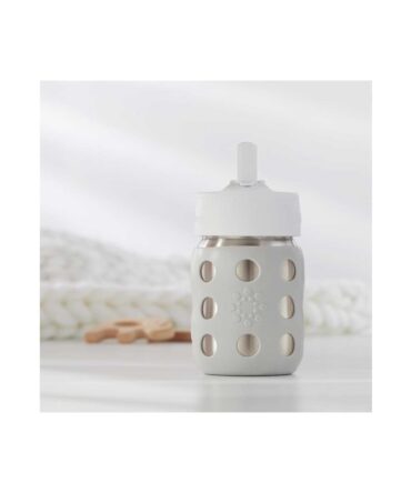 Botella inox Lifefactory tapa straw 235ml Stone grey