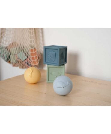Set de pelotas y cubos ocean Little Dutch