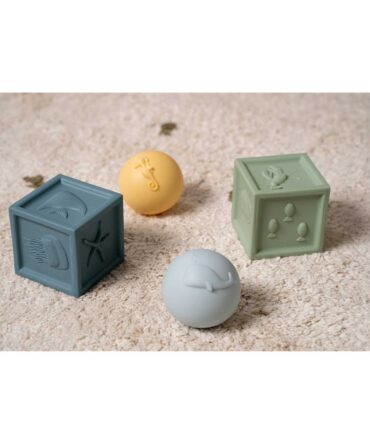 Set de pelotas y cubos ocean Little Dutch