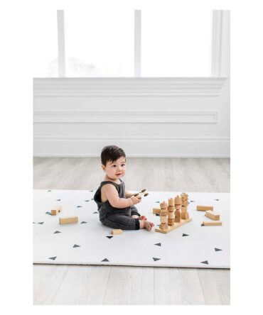 Alfombra de juego reversible zen triangle Little Bot