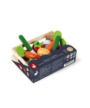 Caja 12 verduras de madera Janod
