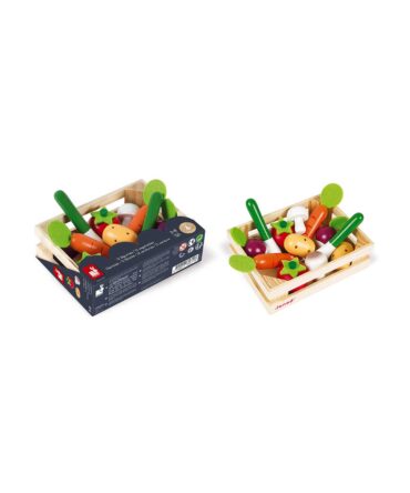 Caja 12 verduras de madera Janod