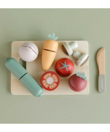 Verduras para cortar de juguete en madera