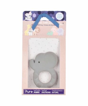 Mordedor bebé de caucho natural elefante
