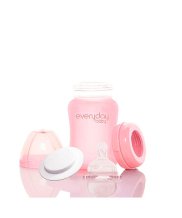 Biberón cristal anti rotura Everyday Baby 150ml rosa