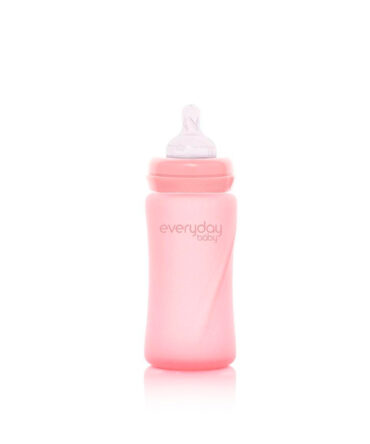 Biberón cristal anti rotura Everyday Baby 240ml rosa