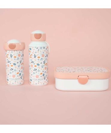 Botella para niños pop up campus flores
