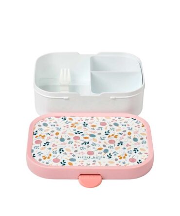 Caja almuerzo infantil flores